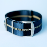 Nylon strap - Blue/Sand